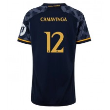 Real Madrid Eduardo Camavinga #12 Bortedrakt Kvinner 2023-24 Kortermet